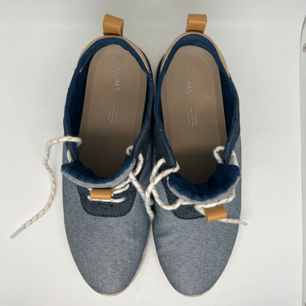 Toms Cabrillo Women Blue Lace Up Lifestyle Sneakers Shoe Lace Up Size 11 - Picture 7 of 11